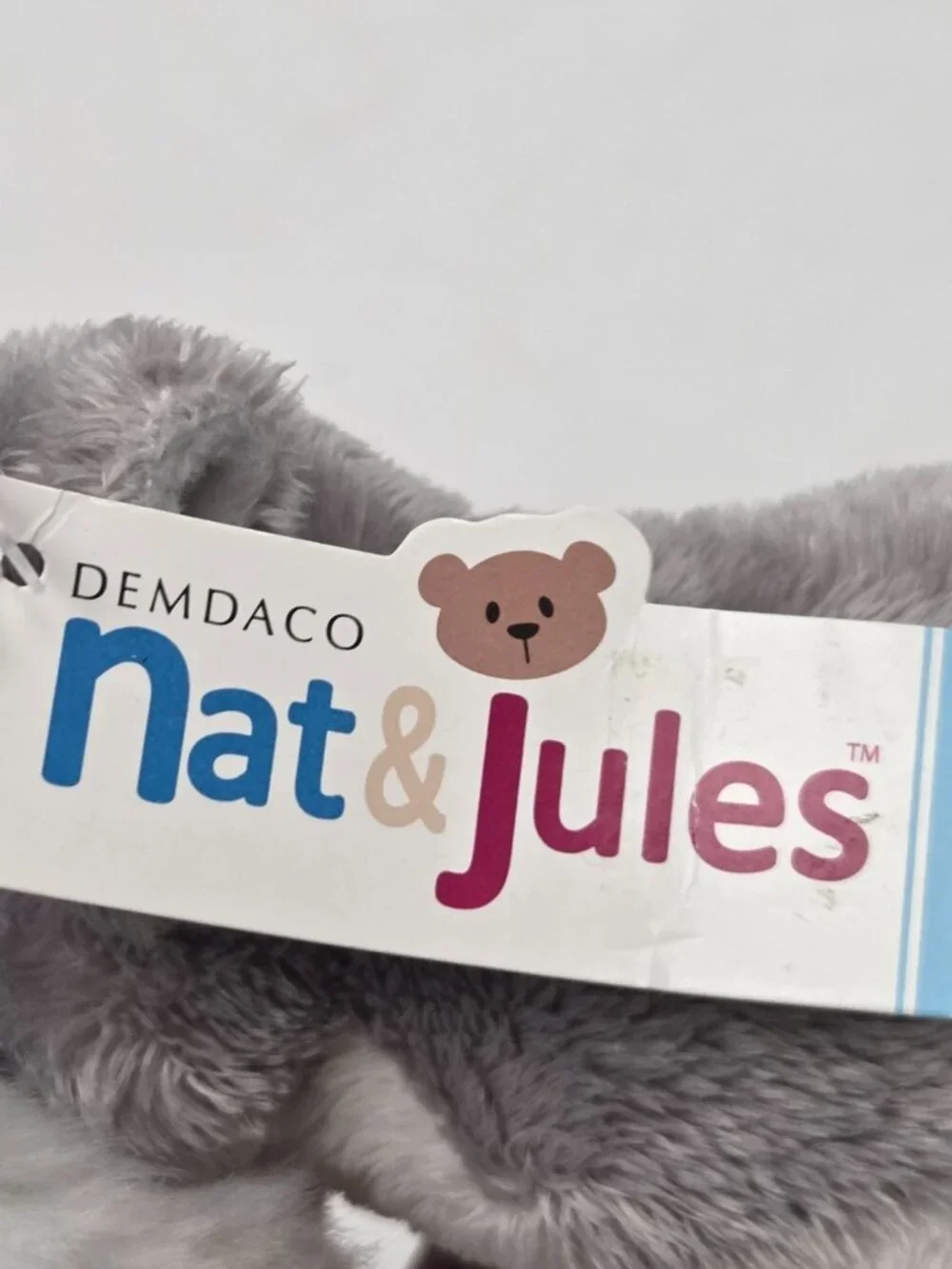 gray and white Schnauzer plush toy from the Nat & Jules collection 5